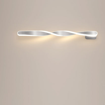 مصباح حائط LED طويل من الألومنيوم والسيليكون بتصميم حلزوني عصري بسيط لغرفة المعيشة 