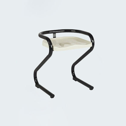 Modern Mid-Century Curved Frame ABS Plastic Metal Dining Chair Backrest Armrest For Dining Room