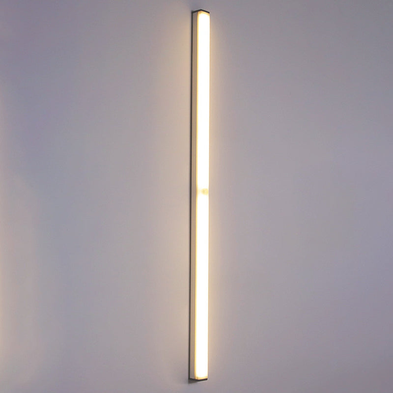 Modern Simplicity Long Cylinder Aluminum Acrylic LED Wall Sconce Lamp For Living Room