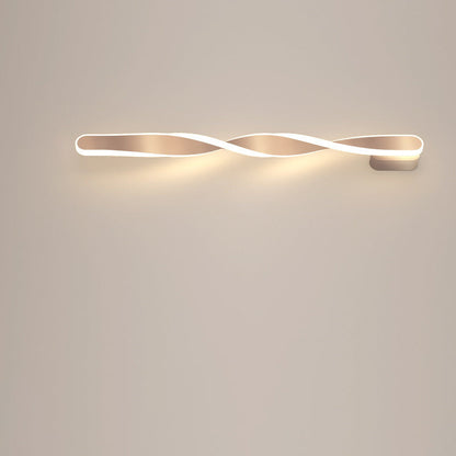مصباح حائط LED طويل من الألومنيوم والسيليكون بتصميم حلزوني عصري بسيط لغرفة المعيشة 