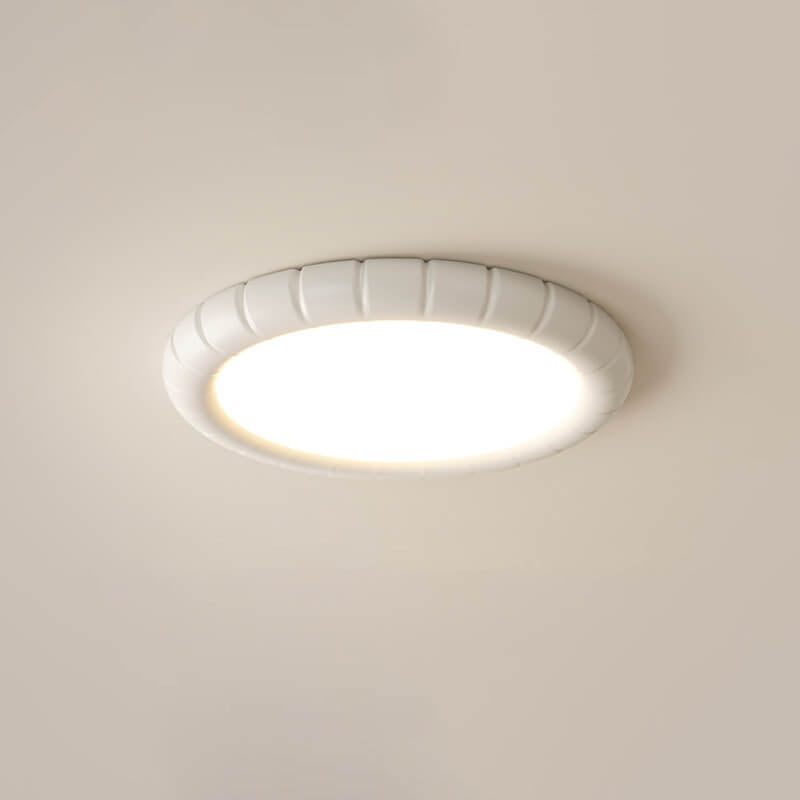 Nordic Modern Minimalist Resin Round LED Flush Mount Ceiling Light