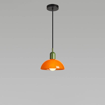 Modern Minimalist Glass Hemisphere 1-Light Pendant Light