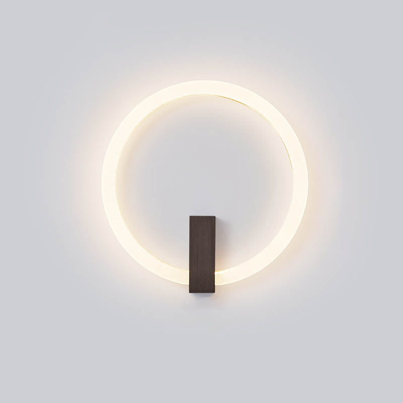 Modern Minimalist Round Iron Aluminum PVC LED Wall Sconce Lamp For Bedroom
