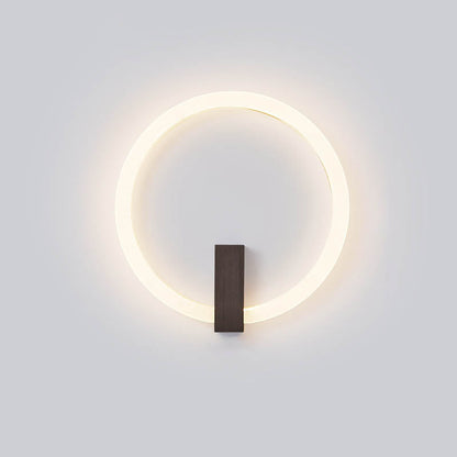 Modern Minimalist Round Iron Aluminum PVC LED Wall Sconce Lamp For Bedroom