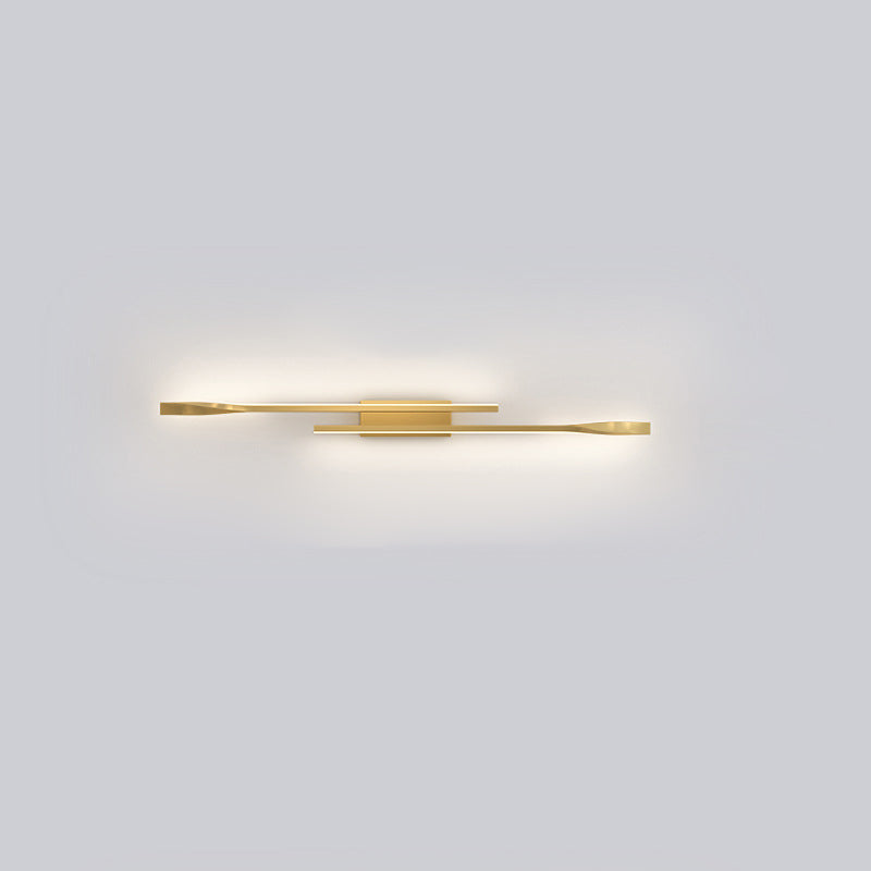 مصباح حائط LED من السيليكون بخط مستقيم من الألومنيوم بتصميم عصري بسيط لغرفة المعيشة 
