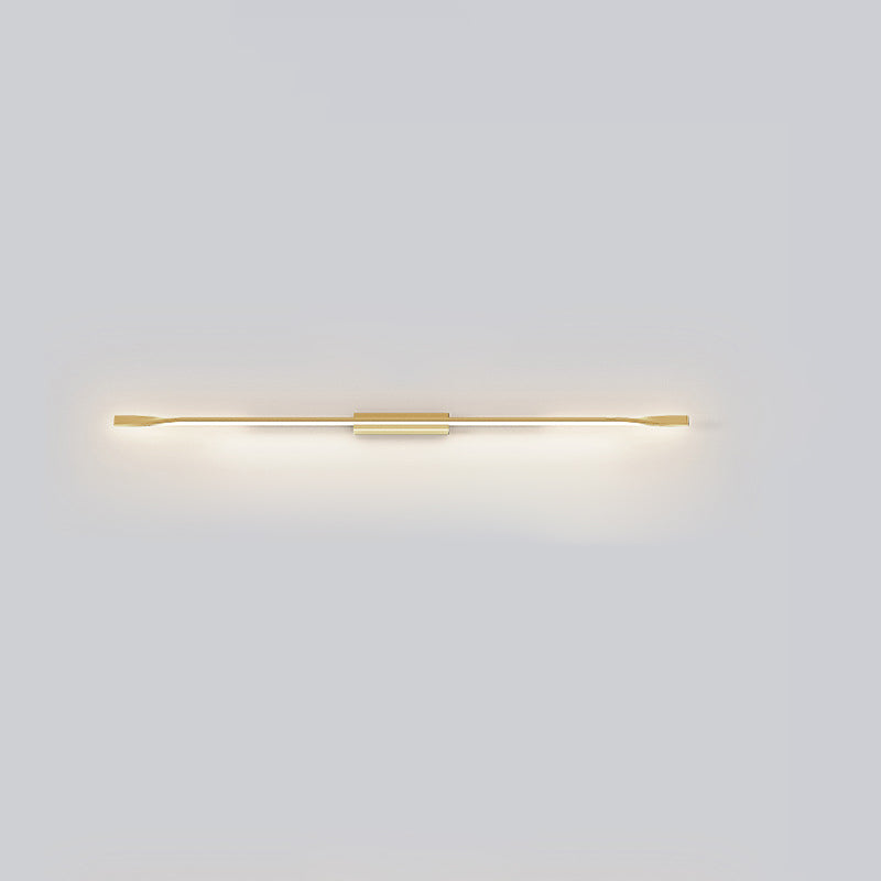 مصباح حائط LED من السيليكون بخط مستقيم من الألومنيوم بتصميم عصري بسيط لغرفة المعيشة 