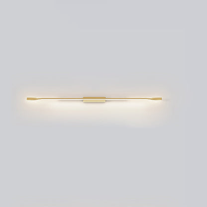 مصباح حائط LED من السيليكون بخط مستقيم من الألومنيوم بتصميم عصري بسيط لغرفة المعيشة 