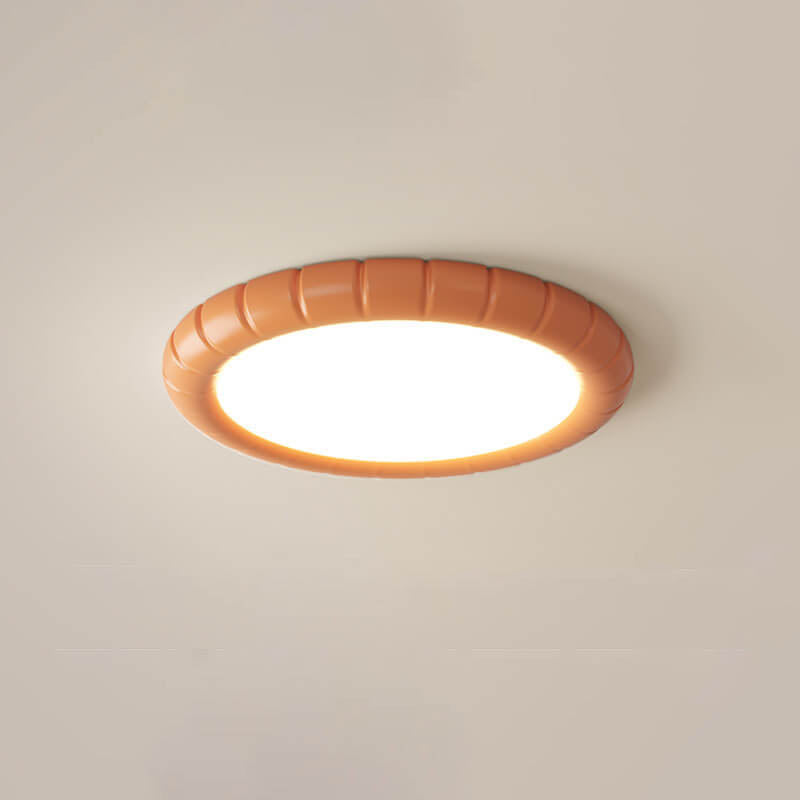 Nordic Modern Minimalist Resin Round LED Flush Mount Ceiling Light