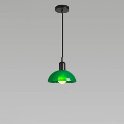 Modern Minimalist Glass Hemisphere 1-Light Pendant Light