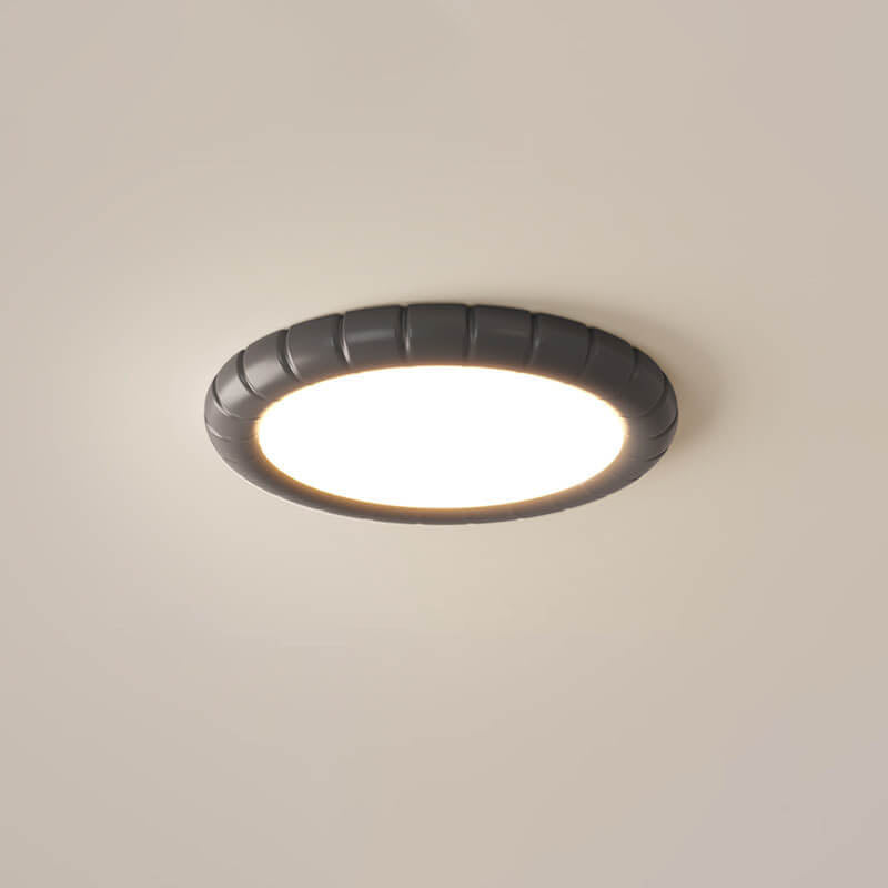 Nordic Modern Minimalist Resin Round LED Flush Mount Ceiling Light