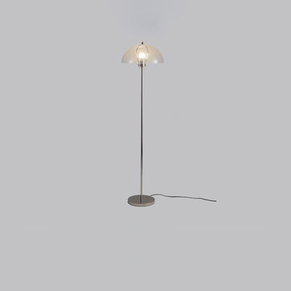 Modern Simplicity Half Round Long Acrylic Iron 1-Light Standing Floor Lamp For Living Room