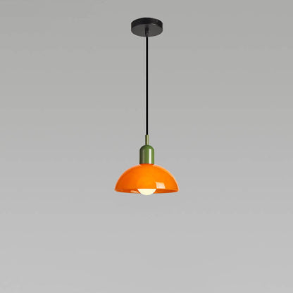 Modern Minimalist Glass Hemisphere 1-Light Pendant Light