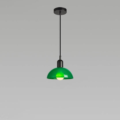 Modern Minimalist Glass Hemisphere 1-Light Pendant Light