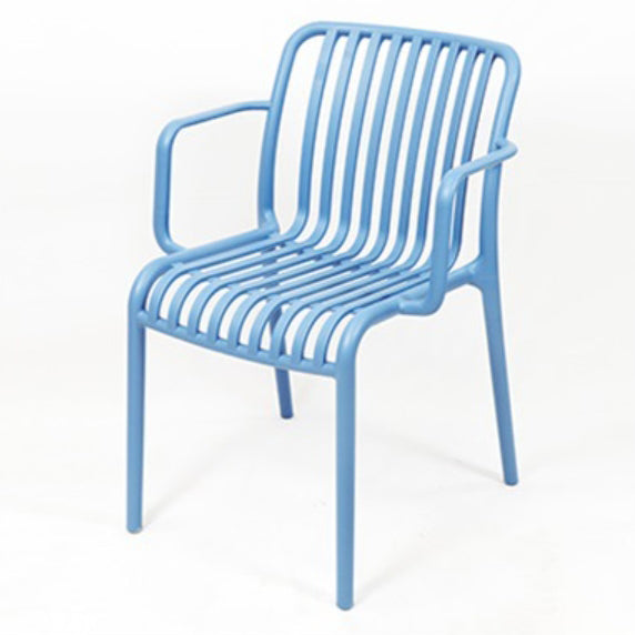 Modern Minimalist Rectangular PP Dining Chair Armrest Backrest For Dining Room