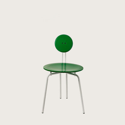 Traditional Vintage Round Rubberwood Steel Vanity Stool Backrest Armless For Bedroom