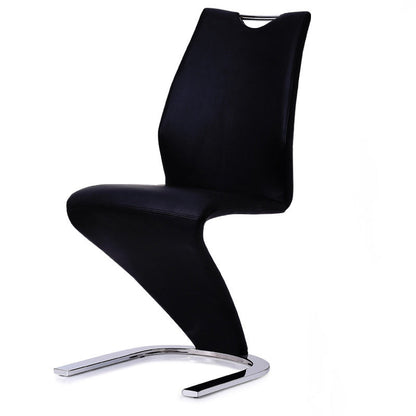 Modern Minimalist U-Shaped Chassis Rectangle PU Leather Titanium Gold Silver-Plated Dining Chair Backrest Armless For Dining Room