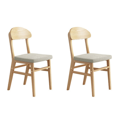 Contemporary Nordic Wood Sponge Square Elliptical Dining Chair Backrest For Dining Room