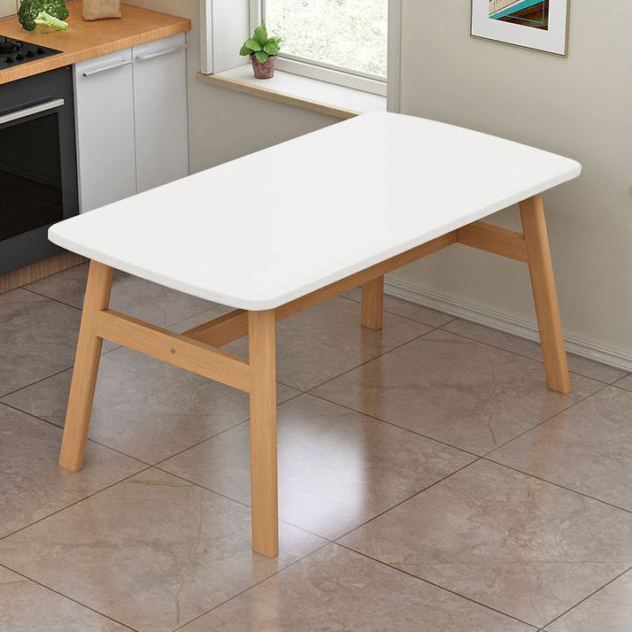 Modern Minimalist Rectangular Medium Density Fiberboard Iron Dining Table For 4 Seats