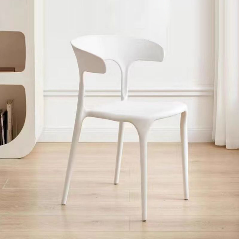 Modern Minimalist Curved PP Dining Chair Backrest Armless For Dining Room