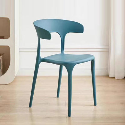 Modern Minimalist Curved PP Dining Chair Backrest Armless For Dining Room