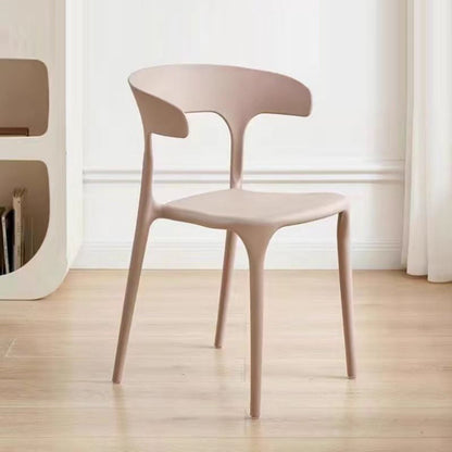 Modern Minimalist Curved PP Dining Chair Backrest Armless For Dining Room