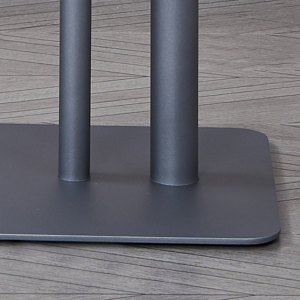 Square Dual-Tone Saddle Leather End Table - Minimalist Asymmetrical Patchwork Detail Corner Table For Living Room