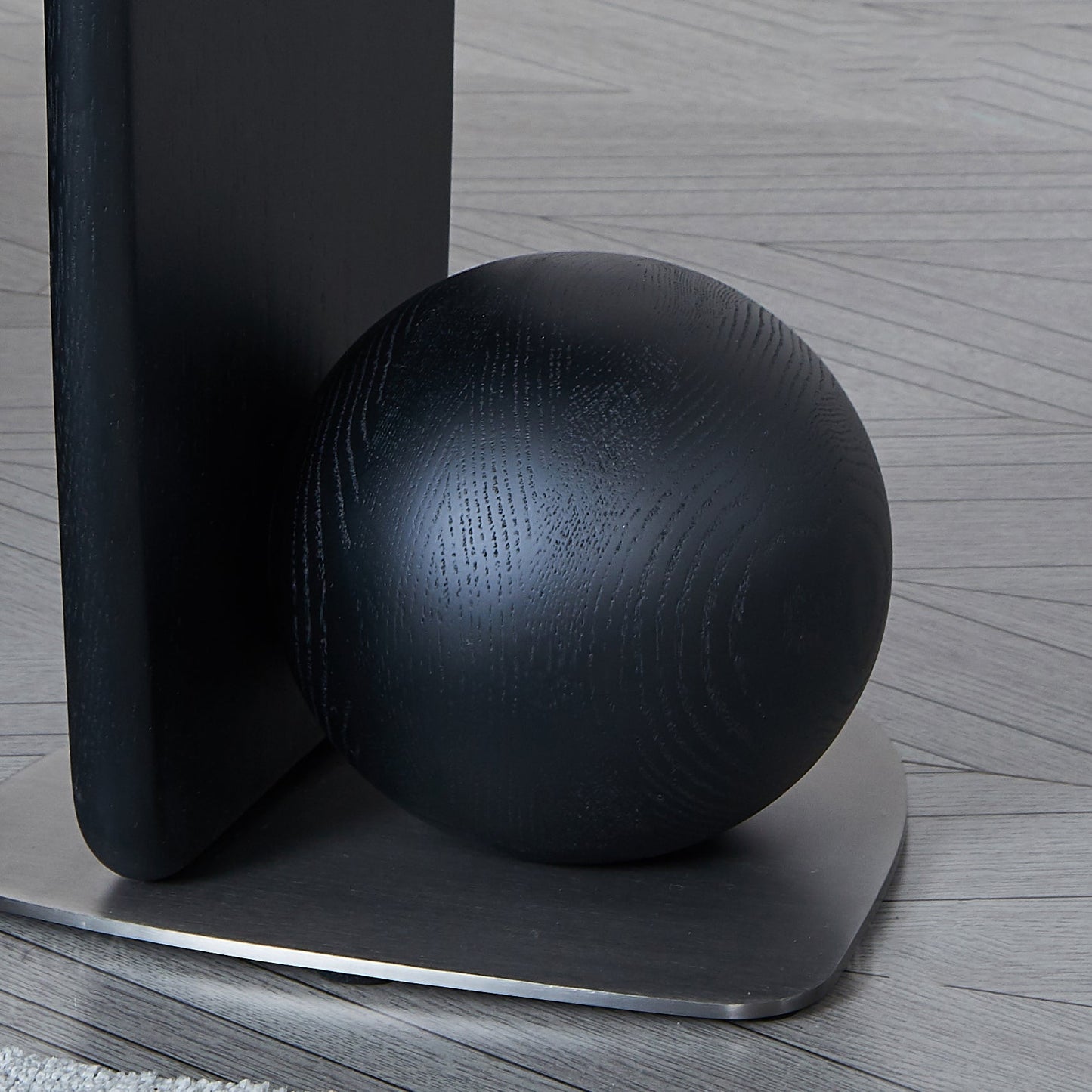 Sculptural Artistic Ball Solid Wood End Table - Art Deco Versatile Corner Table For Living Room