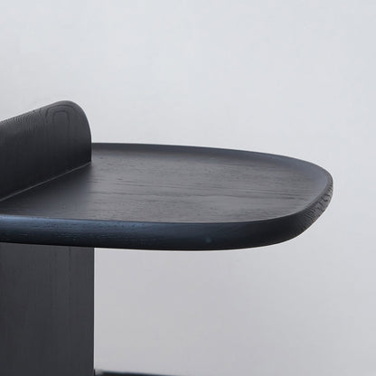 Sculptural Artistic Ball Solid Wood End Table - Art Deco Versatile Corner Table For Living Room