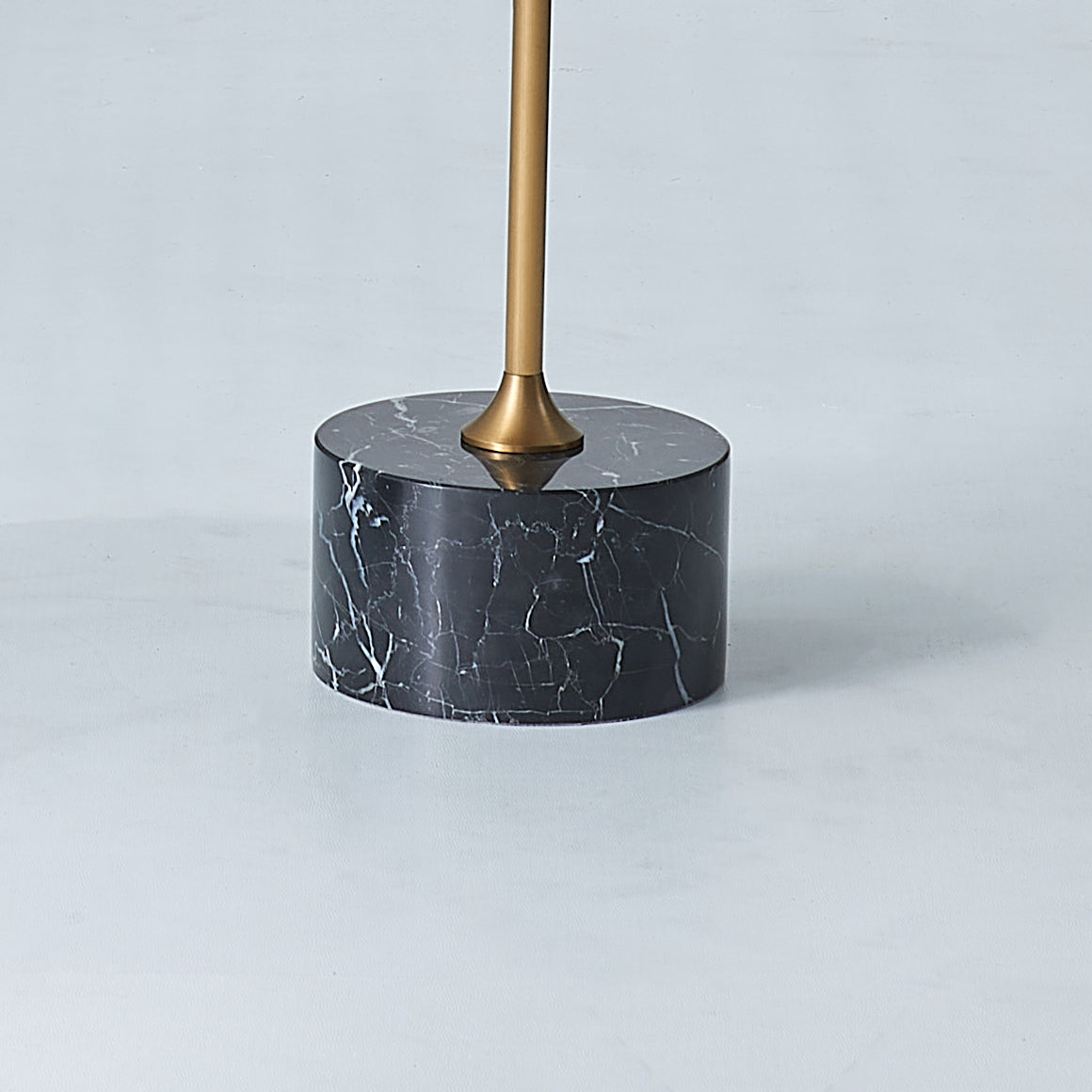 Asymmetrical Top Oval Marble End Table - Japanese Accent Table For Living Room