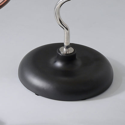 Artistic Round Curved Stem Wood Stainless Steel End Table - Vintage Classic Accent Table For Living Room