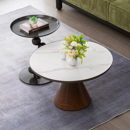 Sturdy Black Titanium Stainless Steel Sculptural Sphere Side Table - Industrial Sculptural Geometric Round Coffee Table For Living Room