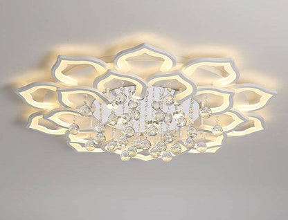 Modern Crystal Ball 20-Light Flower LED Flush Mount Lighting