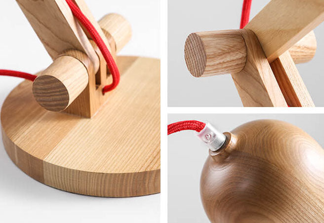 Nordic Creative Wooden Robot 1-Light Table Lamp