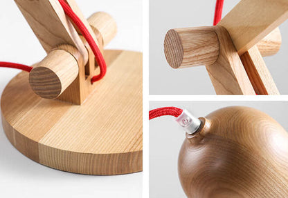 Nordic Creative Wooden Robot 1-Light Table Lamp