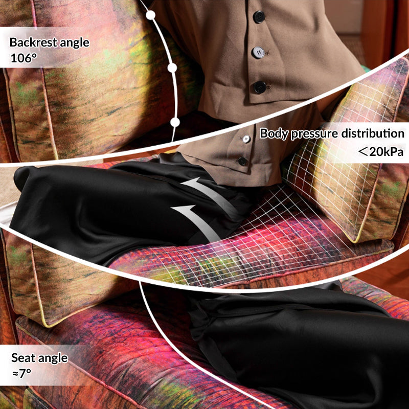 Abstract Watercolor Pattern Polyester Birch Wood Accent Chair - Creative Artistic Lounge Chair for Living Room