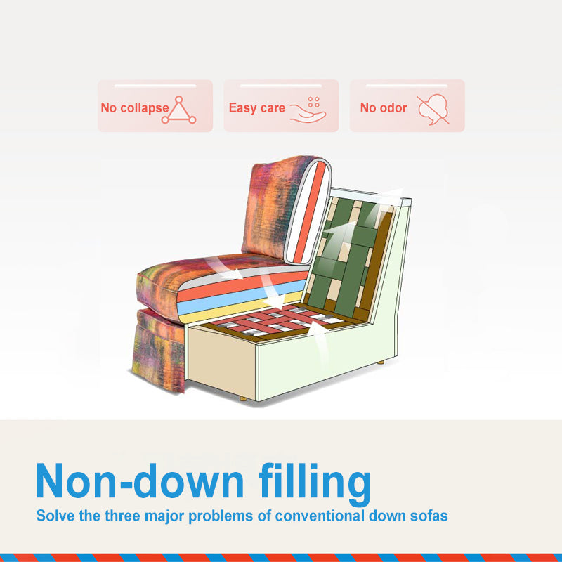 Abstract Watercolor Pattern Polyester Birch Wood Accent Chair - Creative Artistic Lounge Chair for Living Room