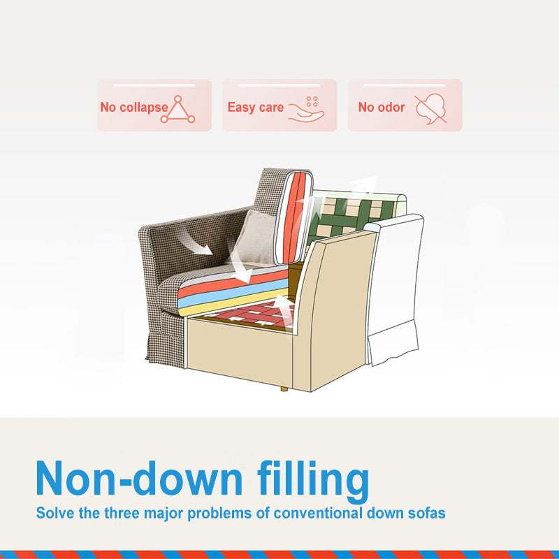 Classic Houndstooth Birch Wood Accent Chair - Scandinavian Lounge Chair for Living Room & Bedroom