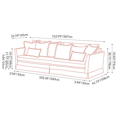 Classic Houndstooth Pattern Birch Wood Sofa – Minimalist Understated Elegant Sofa with 3/4 Seater for Living Room