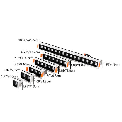 Modern Minimalist Aluminum LED Line Spotlight Flush Mount Ceiling Light