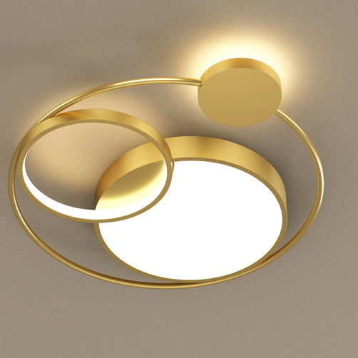 Creative Modern Circle Aluminum LED Flush Mount Ceiling Light
