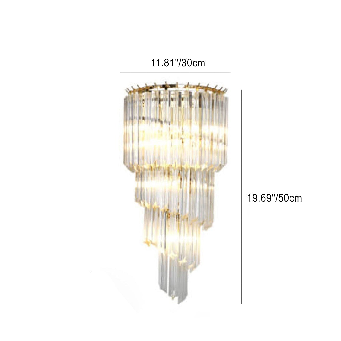 Modern Luxury Crystal Four Layers 4-Light Wall Sconce Lamp