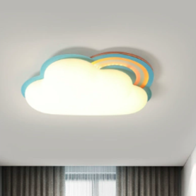 Modern Rainbow Clouds LED Kids Flush Mount Ceiling Light