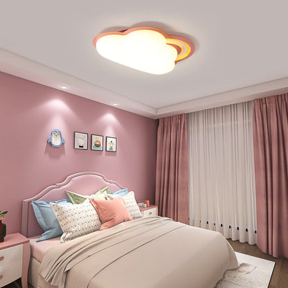 Modern Rainbow Clouds LED Kids Flush Mount Ceiling Light