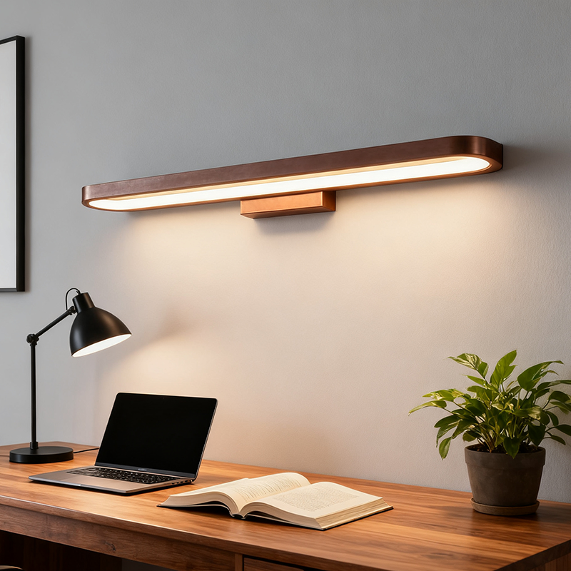 European Minimalist Circular Aluminum Vanity Light LED Mirror Front Wall Sconce Lamp