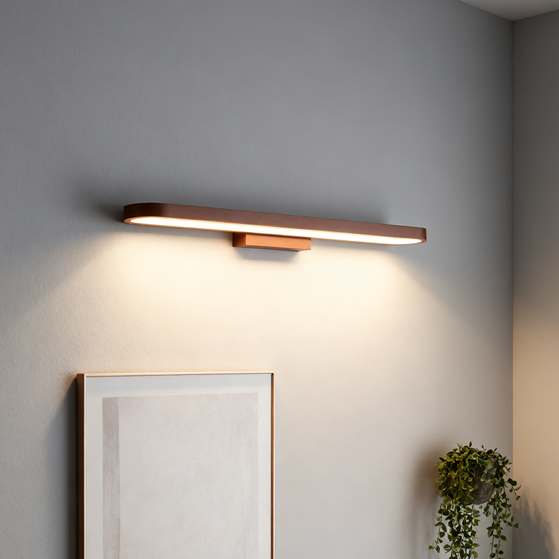 European Minimalist Circular Aluminum Vanity Light LED Mirror Front Wall Sconce Lamp