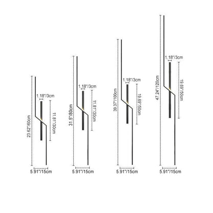 Modern Minimalist Geometry Lines Aluminum LED Wall Sconce Lamp