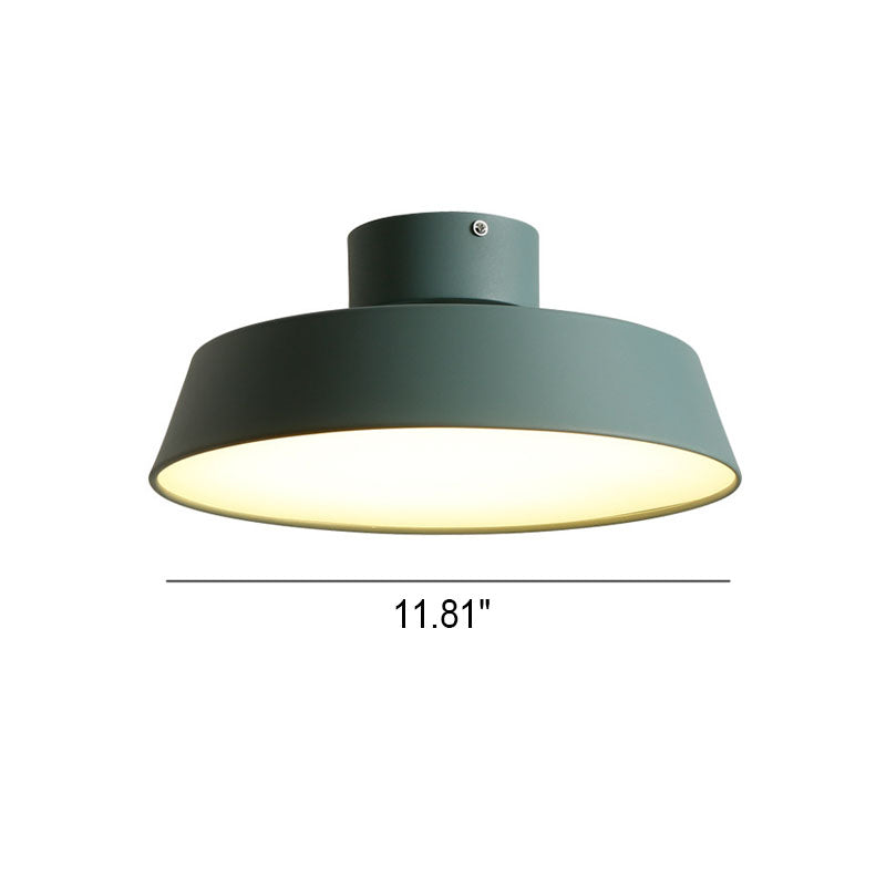 Nordic Minimalist Round Pot Iron LED Flush Mount Ceiling Light