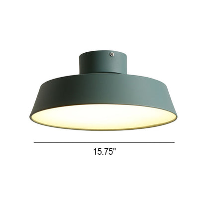 Nordic Minimalist Round Pot Iron LED Flush Mount Ceiling Light