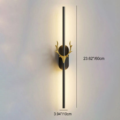 Modern Light Luxury Aluminum Long Strip Antler Shape LED Wall Sconce Lamp
