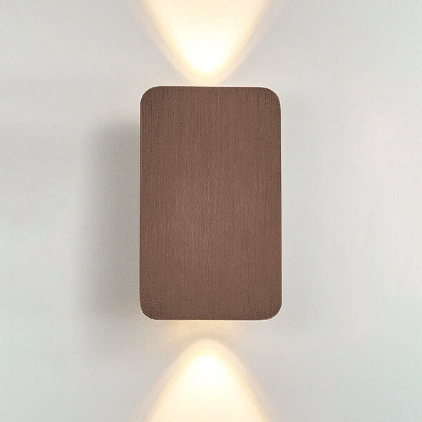Nordic Minimalist Aluminum Rectangular Flat Panel 2-Light LED Wall Sconce Lamp